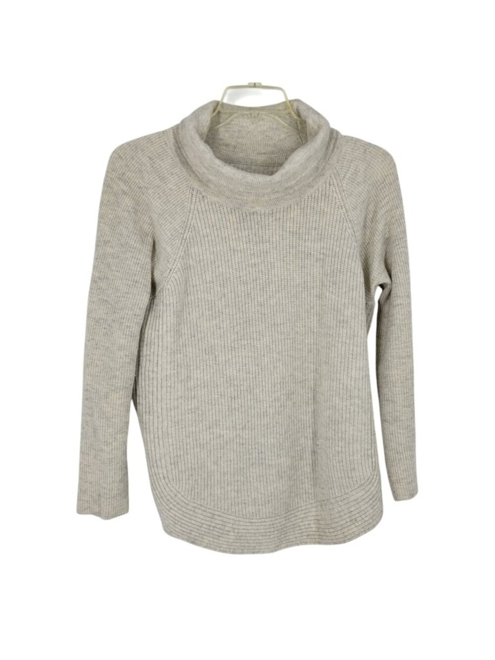 Vince M Wool Cashmere Sweater Cowl Neck Side Zip Oversized Quiet Luxury